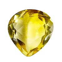 Genuine Yellow Citrine Faceted 5X5 mm Heart Shape For Astrology Chakra Healing Loose Gemstone