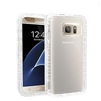 Clear Case Compatible with Samsung Galaxy S7,Anti-Scratch Shock Absorption TPU Bumper Cover+Slim Transparent Back (HD Clear) Protective Phone Cover Slim Case (Color : Clear)