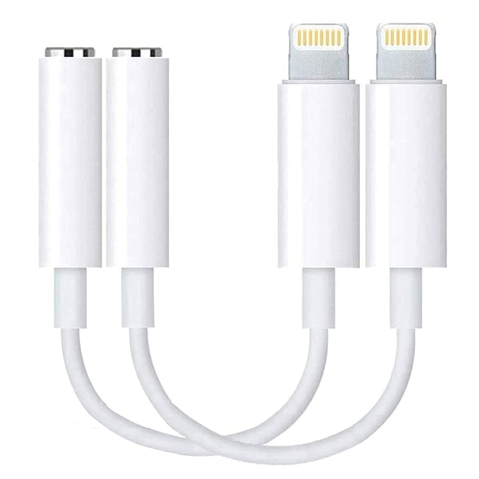 2 Pack [Apple MFi Certified] for iPhone 3.5mm Headphones Adapter, Lightning to 3.5 mm Headphone/Earphone Jack Audio Aux Adapter Dongle for iPhone 13 12 11 XS XR X 8 7 6 iPad, Support iOS 15 and More