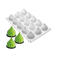 Cone Whirlwind Onion Silicone Cake Mold for Chocolate Mousse Pudding Dessert Bread Bakeware Pan Decorating (Onion C_11.6 X6.8 X1.72inch)