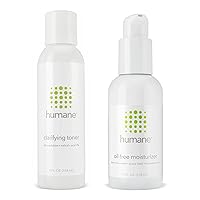 Humane Clarifying Toner and Oil-Free Moisturizer Bundle - Acne Treatment for All Skin Types