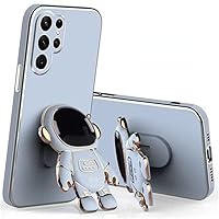3D Cute Cartoon Astronaut Folding Stand Soft Phone Case for Samsung Galaxy S10 S9 S8 Plus Pro Back Cover, Creative Shockproof Durable Popular Bumper(Blue,S8 Plus)