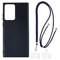 Samsung Galaxy Note 20 Ultra Case + Universal Mobile Phone Lanyards, Neck/Crossbody Soft Strap Silicone TPU Cover Bumper Shell for Samsung Galaxy Note 20 Ultra 5G Verizon (6.9”)