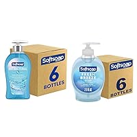 Softsoap Clean & Protect Antibacterial Hand Soap 6 Pack, Fresh Breeze Hand Soap 6 Pack Bundle