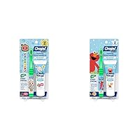 Orajel CoComelon Toddler Training Pack with Toothbrush, 1oz Paste & Orajel Elmo Tooth Cleanser with Toothbrush, 2 Piece Set