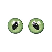 Hobby 8902600 Plastic Cat Eyes Sew-On Diameter 8 mm Pack of 10 Green/Black