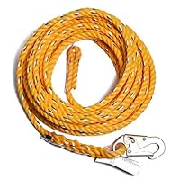 Guardian Fall Protection 01360 VL58-100 Standard 5/8 Inch Thick Rope with Snaphook End, 100-Foot