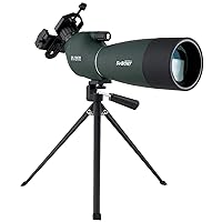 SVBONY SV28 Spotting Scopes with Tripod, Angled 25-75x70mm Spotter Scope with Phone Adapter, Waterproof Fogproof Spotting Scope for Bird Watching, Target Shooting, Wildlife Viewing