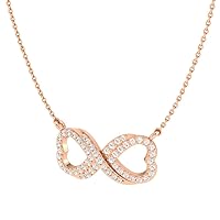 VVS Certified Dainty Necklace 14K White/Yellow/Rose Gold 0.33 Carat Natural Diamond Pendant With 18k Rhodium Plated White Gold Chain/Diamond Necklace For Women