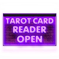 180087 Tarot Card Reader Psychic Open Shop Window Decor Display LED Light Neon Sign (12