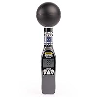 General Tools Deluxe Heat Index Monitor #WBGT8778 With 75 x 75 mm Brass Black Ball, 32° to 122° F, 0 to 100% RH