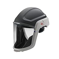3M PAPR, Versaflo Respiratory Hard Hat M-307, For Powered Air Purifying Respirator, Premium Coated Polycarbonate Visor and Flame Resistant Face Seal, 1/Case