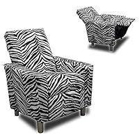 Zebra Micro Suede Modern Recliner