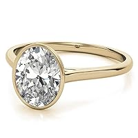 Moissanite Engagement Ring for Women Sterling Silver Wedding Ring with 18K Yellow Gold Colorless VVS1 Moissanite Diamond Promise Ring Size 3-12