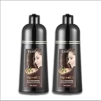 Black Hair Dye, Argan Oil Black Hair Shampoo, 3 in 1 Hair Dye Shampoo, Herbal Ingrediants, Easy To Use, Instant Coloring Shampoo (black)