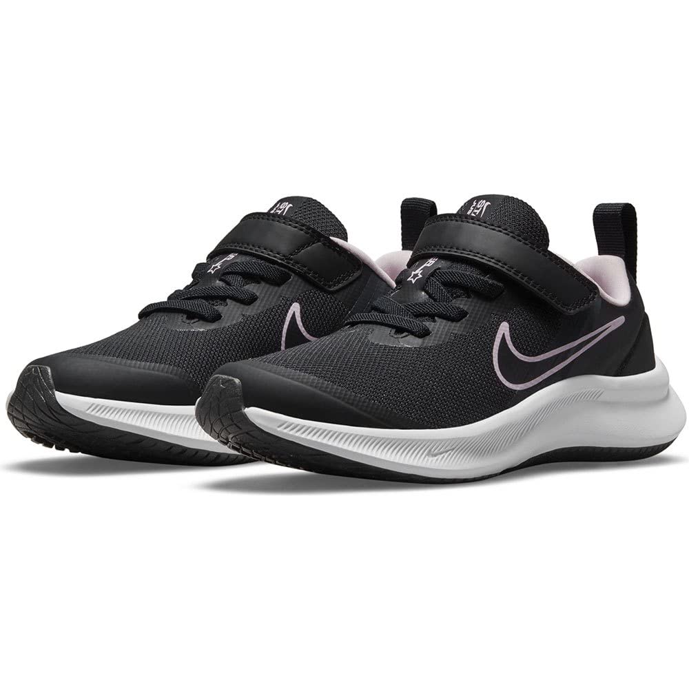 Nike Unisex-Child Star Runner 3 Pre School Running Shoe (Black/Pink/, Numeric_10_Point_5)