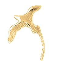 14K Yellow Gold Bermuda Longtail Bird Pendant