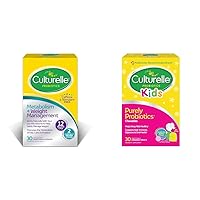 Culturelle Healthy Metabolism + Weight Management Probiotic Capsules (Ages 18+) – 30 Count & Kids Chewable Daily Probiotic for Kids, Ages 3+, 30 Count