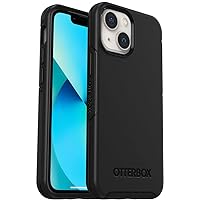 OtterBox iPhone 13 mini & iPhone 12 mini Symmetry Series Case - BLACK, ultra-sleek, wireless charging compatible, raised edges protect camera & screen