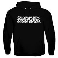 People who take care of chickens are literally chicken tenders. - Men's Soft & Comfortable Hoodie Sweatshirt