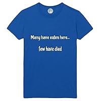 Many Have Eaten Few Have Died Printed T-Shirt - Royal - LT