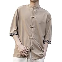 Vintage Shirt for Men: Traditional Chinese Dress - Summer Thin Tops with Tai Chi Kung Fu Style