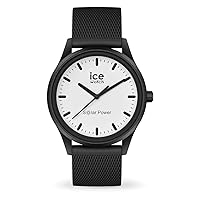 Ice-Watch - ICE solar power Moon Mesh - Black Men/Unisex Watch with Silicone Strap - 018391 (Medium), black, Strap