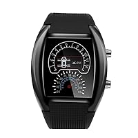 Watches Men's Quartz Watch Men's Watch Quartz Watch Sports Watch Outdoor Watch for Men 2022 Men's Fashion Military Watches Luxury Men's Fashion LED Light Flash Speedometer Sport Car Meter Watch,