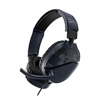 Turtle Beach Recon 70 Multiplatform Gaming Headset for Xbox Series X|S, PS5, Nintendo Switch, PC, Mobile w/ 3.5mm Wired Connection - Flip-to-Mute Mic, 40mm Speakers, Lightweight Design – Blue Camo