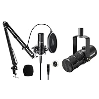 MAONO PM320S XLR Microphone with PD400X Dynamic Microphone Bundle for Podcast, Studio, Streaming, Recording, Vocal