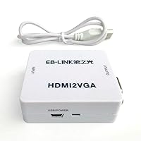 Mini Female HDMI to VGA 1080P Video Converter Adapter with High-Definition HD for HD TV VHS Blu PS3 Xbox(White)
