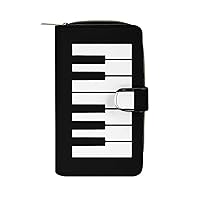 Piano Keys Purse for Women Large Capacity Zip Around Travel Clutch Wallet with Compartment