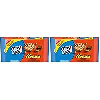 Chips Ahoy! Cookies with Reese’s Peanut Butter Cups Family Size 14.25 oz Pack, Chocolate Chip, 1 Count (Pack of 2)