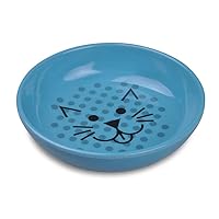 Van Ness Pets EcoWare Whisker-Friendly Cat Bowl, Wide Dish Cat Dish, 8 OZ, Blue