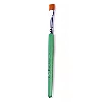 Damone Roberts Brow Highlighter Brush - Professional Quality, Designed for Years of Use - Soft Vegan Bristles - Concealer, Clean Up, and Flat Definer Brush - Cruelty-free Beauty Green