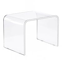 Acrylic Step Stool,Acrylic Stool,Acrylic Small Step Stool,Clear Foot Stool,Clear Acrylic Footstool with Non-Slip for Bathroom,Holds Up to 250lbs