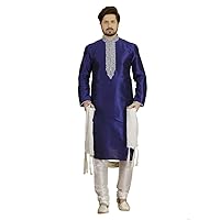 Indian Men's Ethnic Royal Designer Traditional Party Wear Kurta Pyjama set