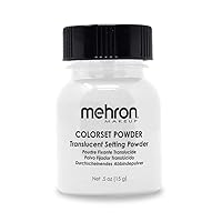 Mehron Makeup Colorset Powder | Translucent Powder Setting Powder | Face Powder For Special Effects, Halloween, & Film 0.5 oz (14 g)