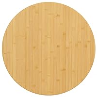vidaXL Premium Round Bamboo Table Top - Easy-to-Clean, Varnished Finish, 23.6