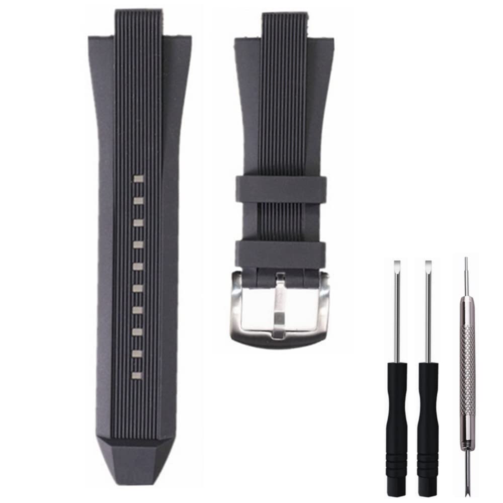 Mua LaTool Silicone Rubber Watch Band Strap Replacement for Michael Kors   13x29mm Watch Band Compatible with MK8380 MK8356 MK8295 MK9020 Blue   Black trên Amazon Mỹ chính hãng 2023  Fado
