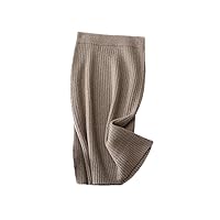 Elegant Ladies Pencil Skirt Elastic Rib Knitted Soft 100% Cashmere Skirt for Women