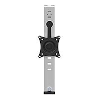 StarTech.com Cubicle Monitor Mount - Cubicle Wall Single Monitor Hanger - Up to 34' VESA Mount Display - Height Adjustable Ergonomic Office Cubicle Hanging Flat Panel Hook & Clamp Bracket,Silver
