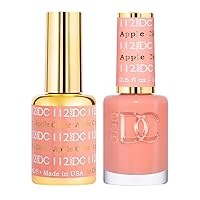 DC Duo Gel & Matching Lacquer Polish Set Soak off Gel NAIL All In One Daisy Top Coat for Nails (with bonus side Glitter) Made in USA (112 Apple Cider)