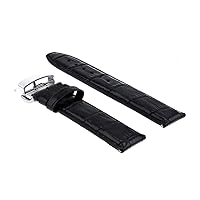 Ewatchparts 20MM LEATHER WATCH STRAP BAND FOR OMEGA SPEEDMASTER MOON WATCH 1861 CLASP BLACK