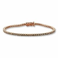 5.00 Ct Round Cut Chocolate Diamond Tennis Bracelet 14k Rose Gold Over All Size Available Brown