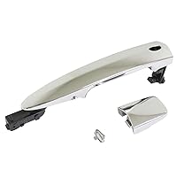 NewYall Front Right Chrome Exterior Door Handle for Nissan Murano 2009-2014 Sentra 2013-2016 Outer Outside Passenger Side w/Keyhole w/o Electronics Connecter Wire