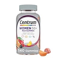 CM Centrum Multigummies Women 50 Plus Multivitamin Supplement Gummies, Assorted Fruit, 140 Count, with Vitamin D3, B6 and B12- (1)