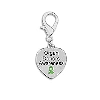 Fundraising For A Cause Organ Donors Awareness Heart Hanging Charm in a Bag (1 Hanging Charm - Retail)