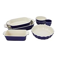 HENCKELS Ceramics 8-pc Mixed Bakeware, Dark Blue