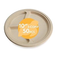 100% Compostable Disposable Paper Plates Bulk [10